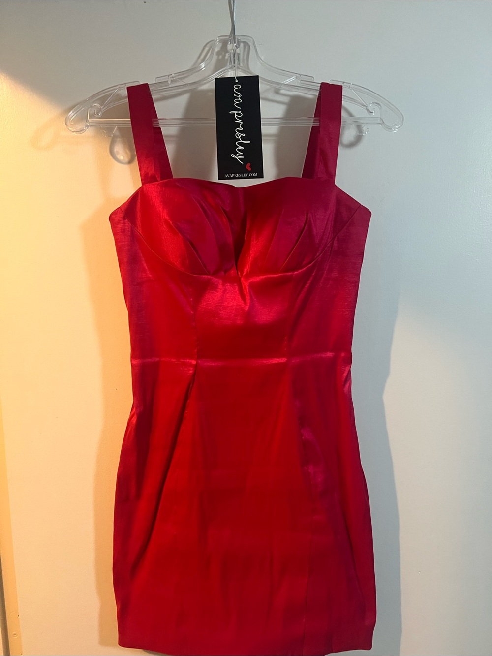 Ava Presley 26415 Fuchsia Mini Dress with Back Bow Detail